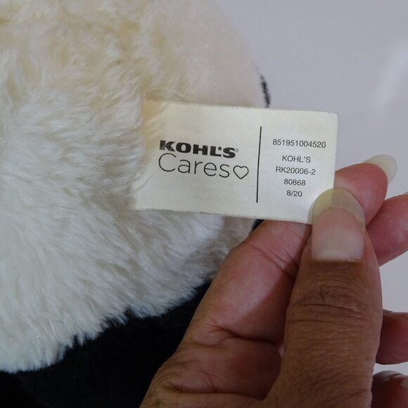Kohls Cares Sitting Panda Stuffed Animal Plush Black White 10" Soft Toy All Ages - Picture 5 of 7